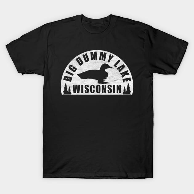 Big Dummy Lake Northern Wisconsin Loon T-Shirt by BirdsEyeWorks